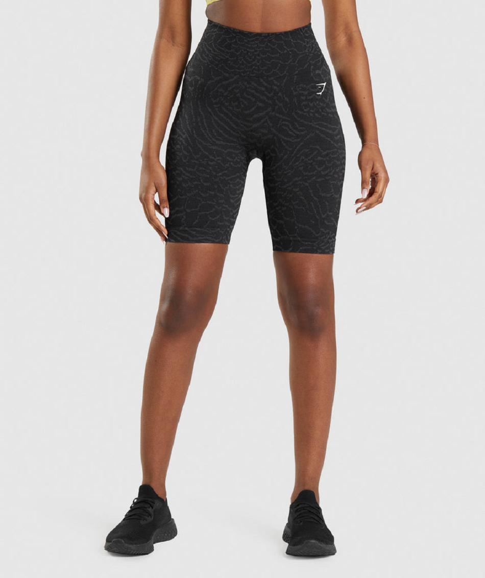 Pantalones Cortos Gymshark Adapt Animal Seamless Cycling Mujer Negras | CO 2800WNB